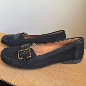 Gabor Comfort Womens 10.5 W Soft Suede Leather Easy Walking Slip‎ On Loafers 8 G